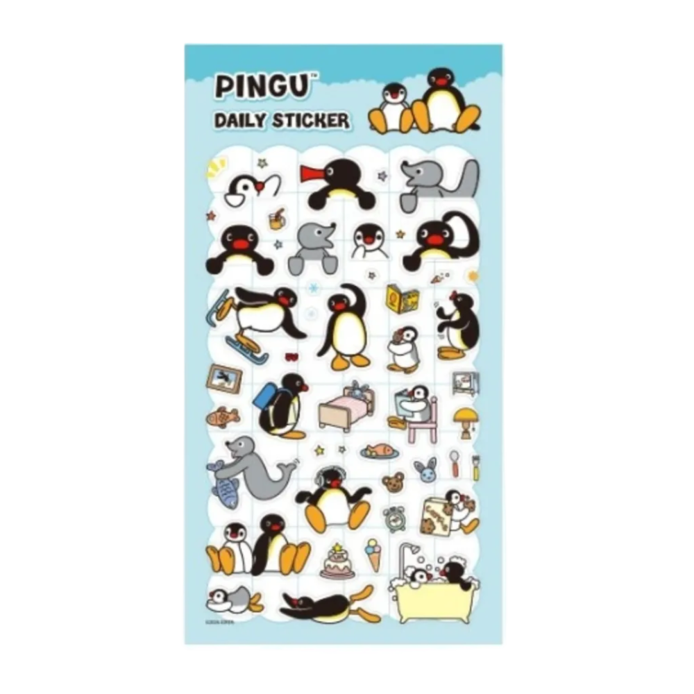 Pingu Daily Sticker Sheet Cute Diy Deco Planner Stickers Sky