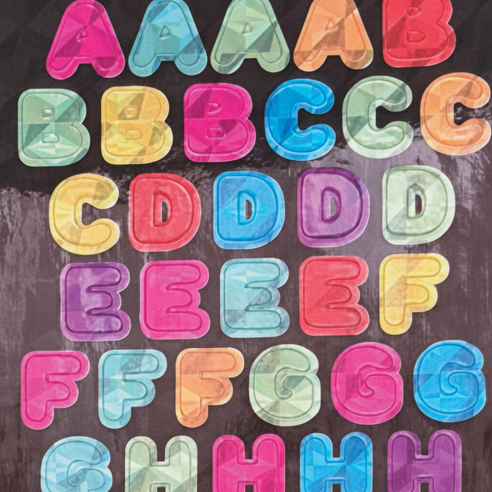 Sticker Garden Sheet Prism Alphabet Letters