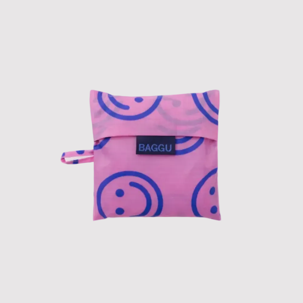 Baggu Standard Reusable Bag Pop Pink Happy