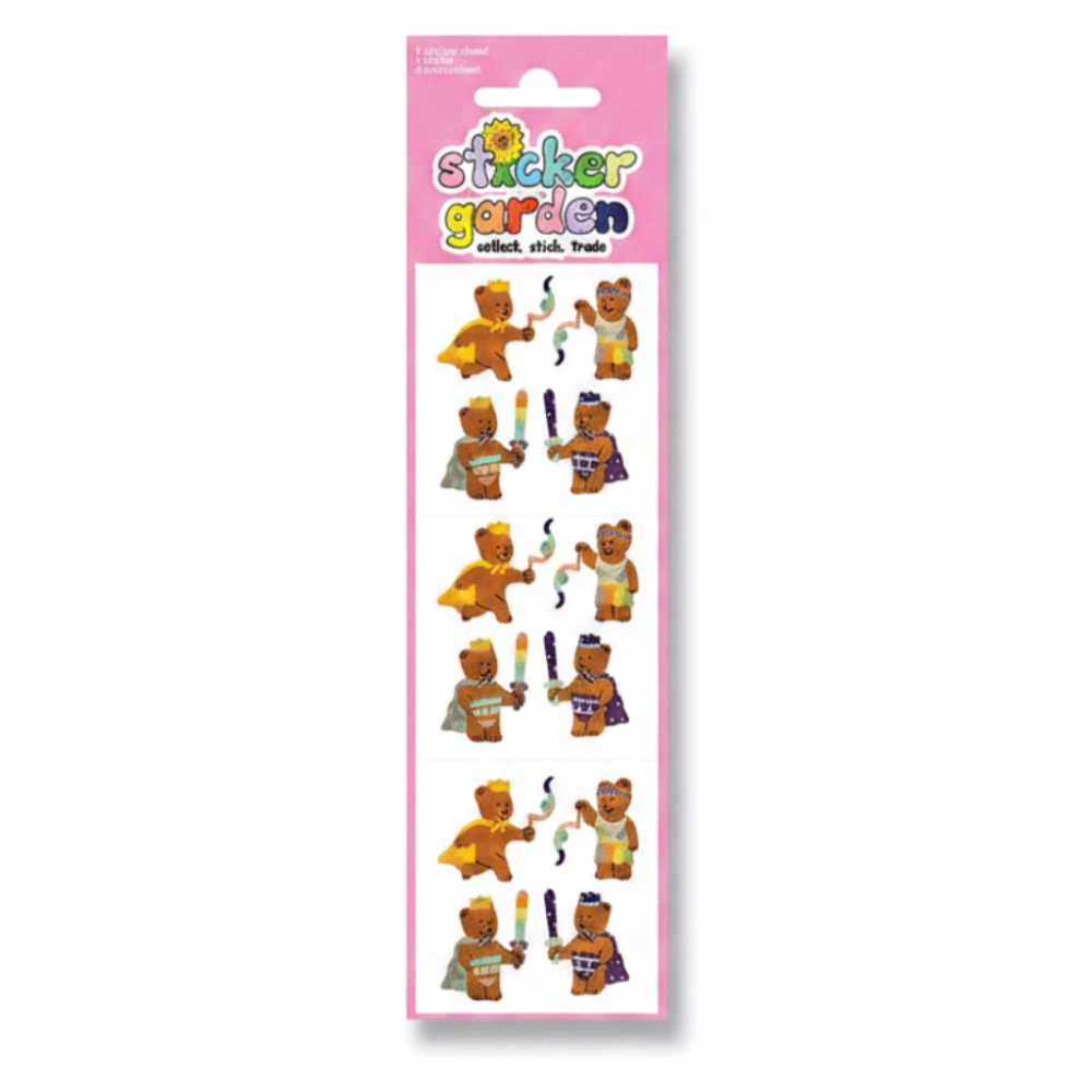 Sticker Garden Sheet  Prism Silk Bears