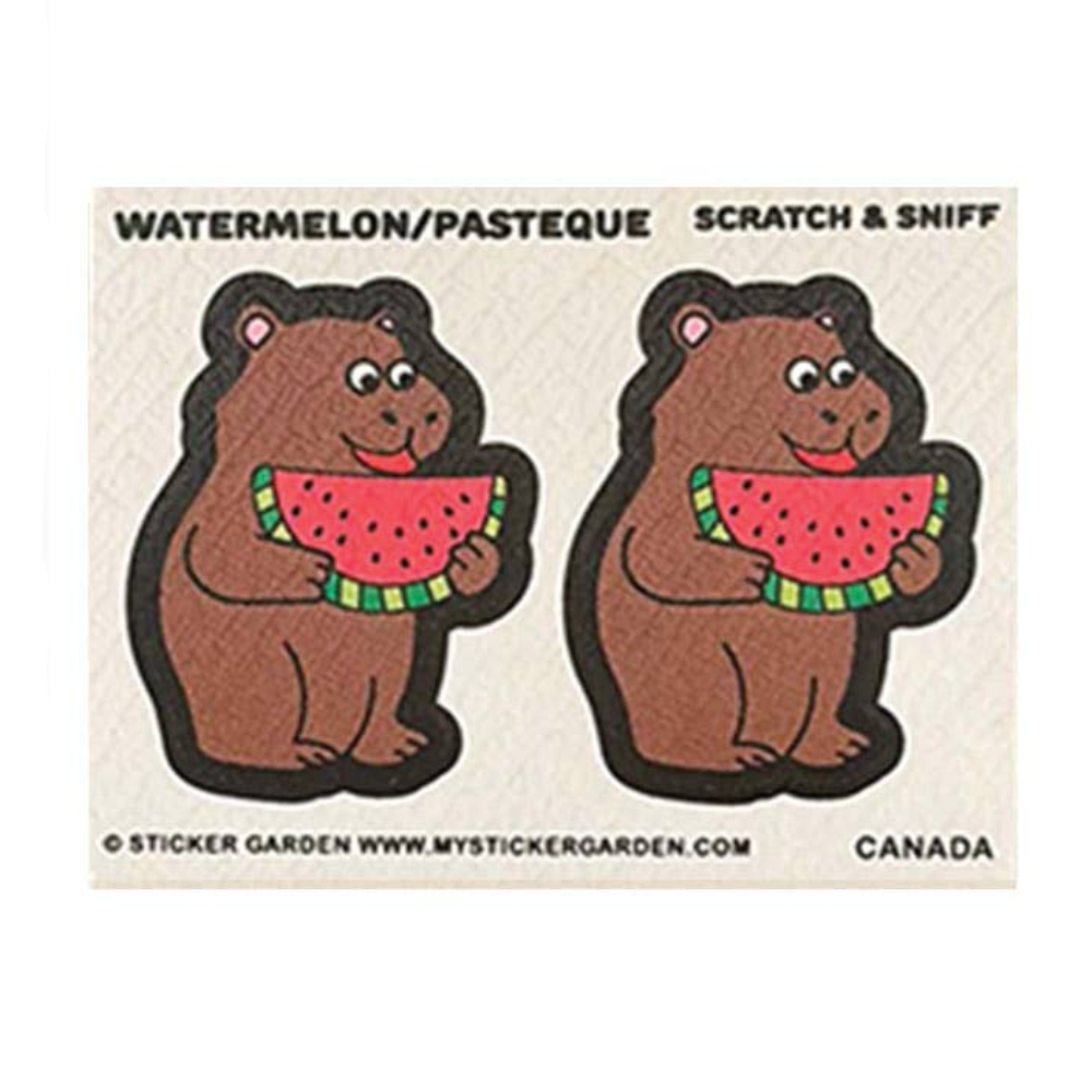 Sticker Garden Sheet Scratch and Sniff  Capybara Watermelon Scent
