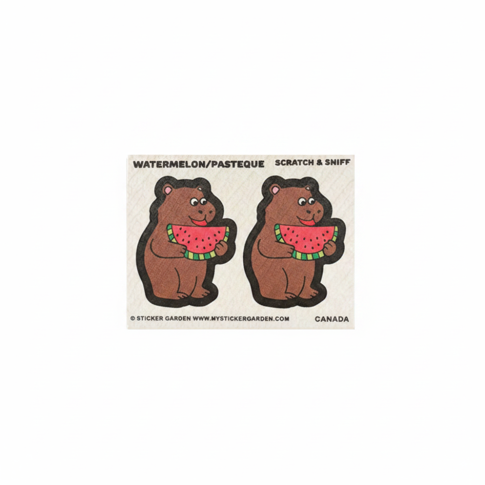 Sticker Garden Scratch and Sniff Teared Square Capybara Watermelon