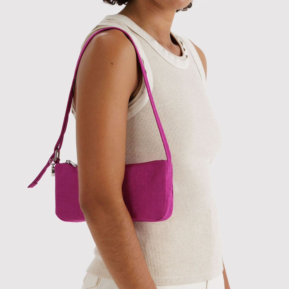 Baggu Nylon Pochette Bag Deep Fuchsia