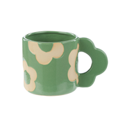 Emporium Ceramic Posey Flower Mug Green