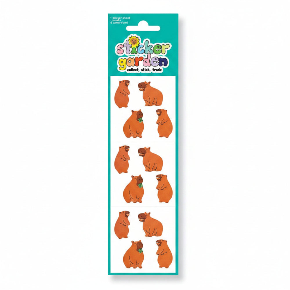 Sticker Garden Sheet Glossy Capybara
