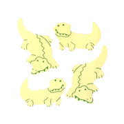 Sticker Garden Sheet Glow in the Dark Crocodile