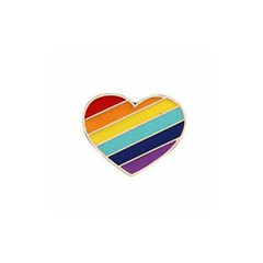 Enamal Metal Pin Pride Heart