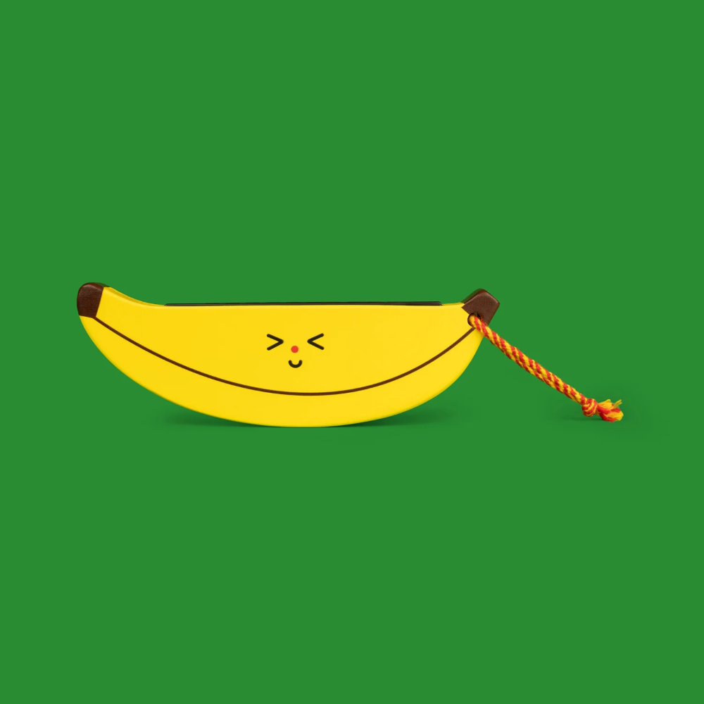 banana harmonica with silly face