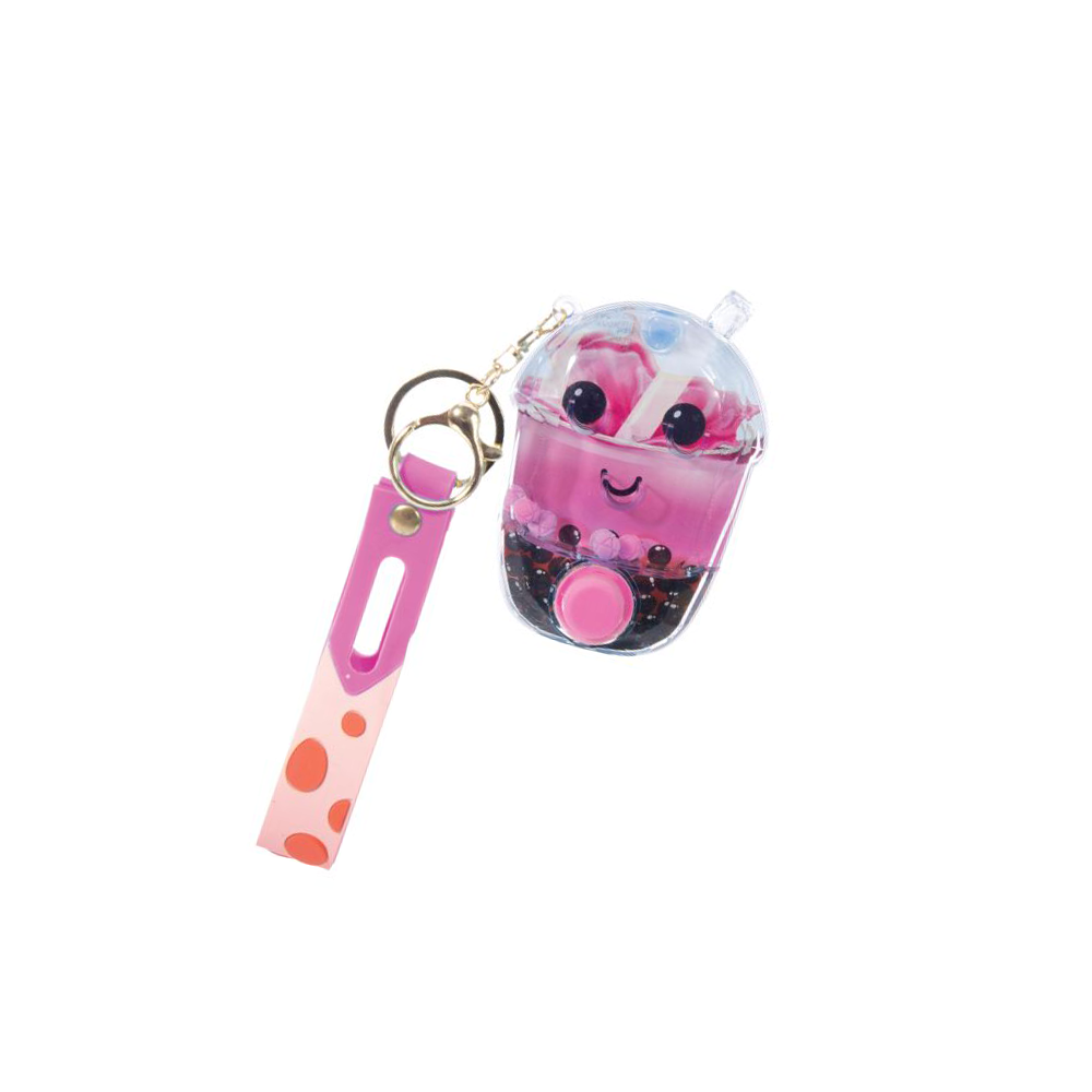 Water Filled Game Keychain Bubble Tea Assorted