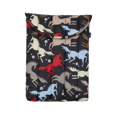 Baggu Puffy Laptop Sleeve 13/14 inch Horse Cut-Outs