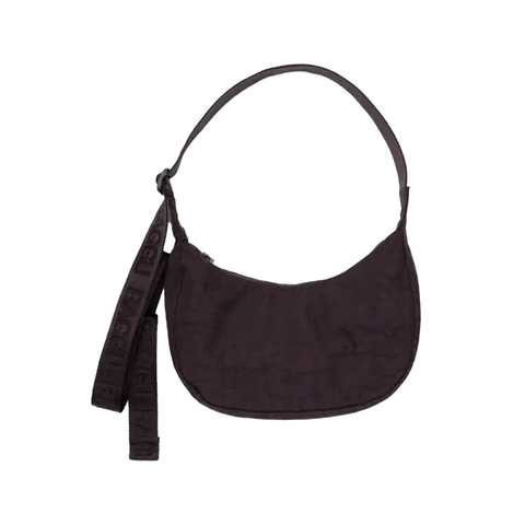 Baggu Small Nylon Crescent Bag Chocolate Plum