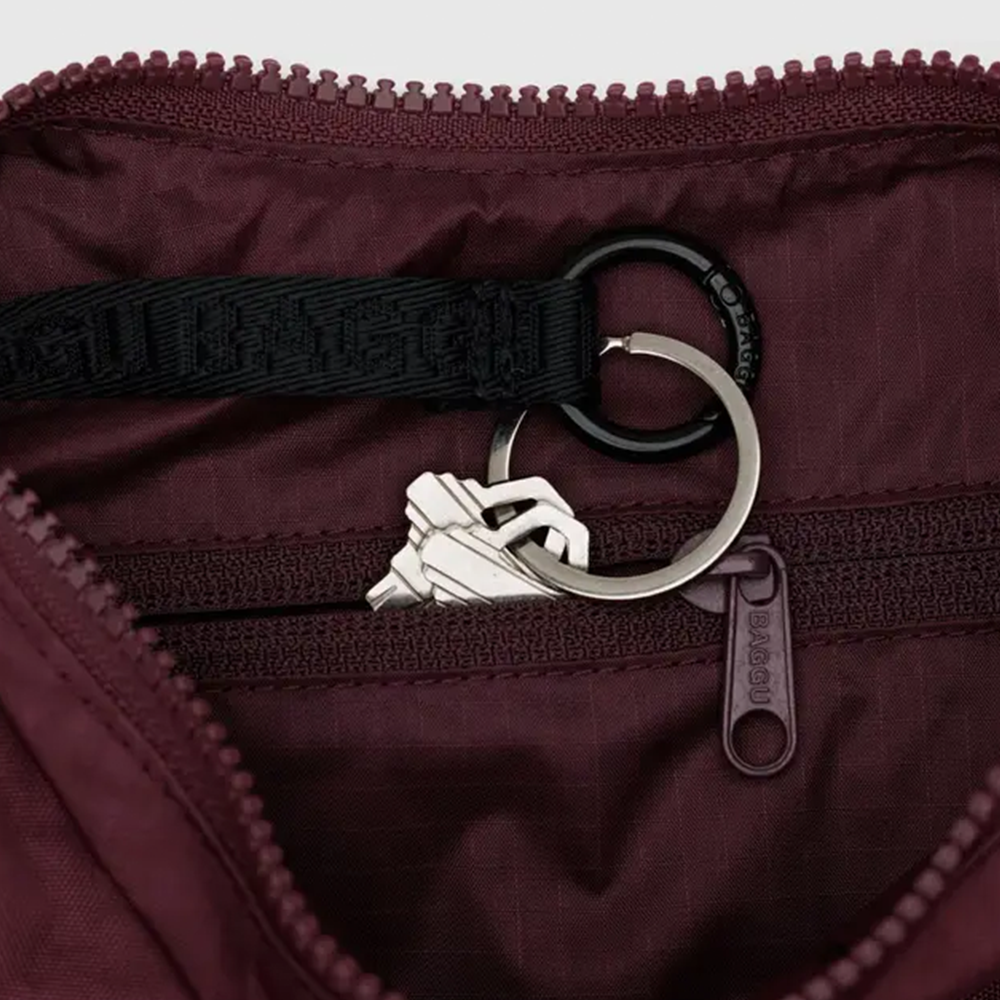 Baggu Small Nylon Crescent Bag Mahogany