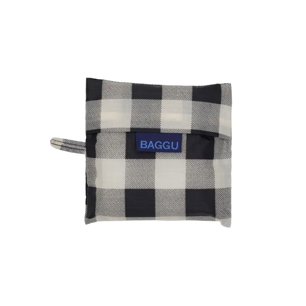Baggu Standard Reusable Bag Black & White Big Check
