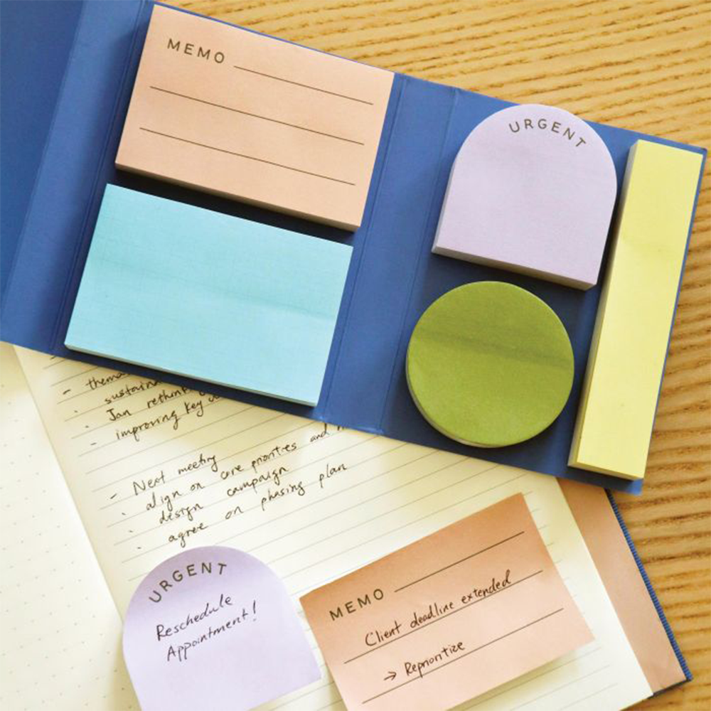 Kikkerland Inkerie Set of 5 Sticky Notes