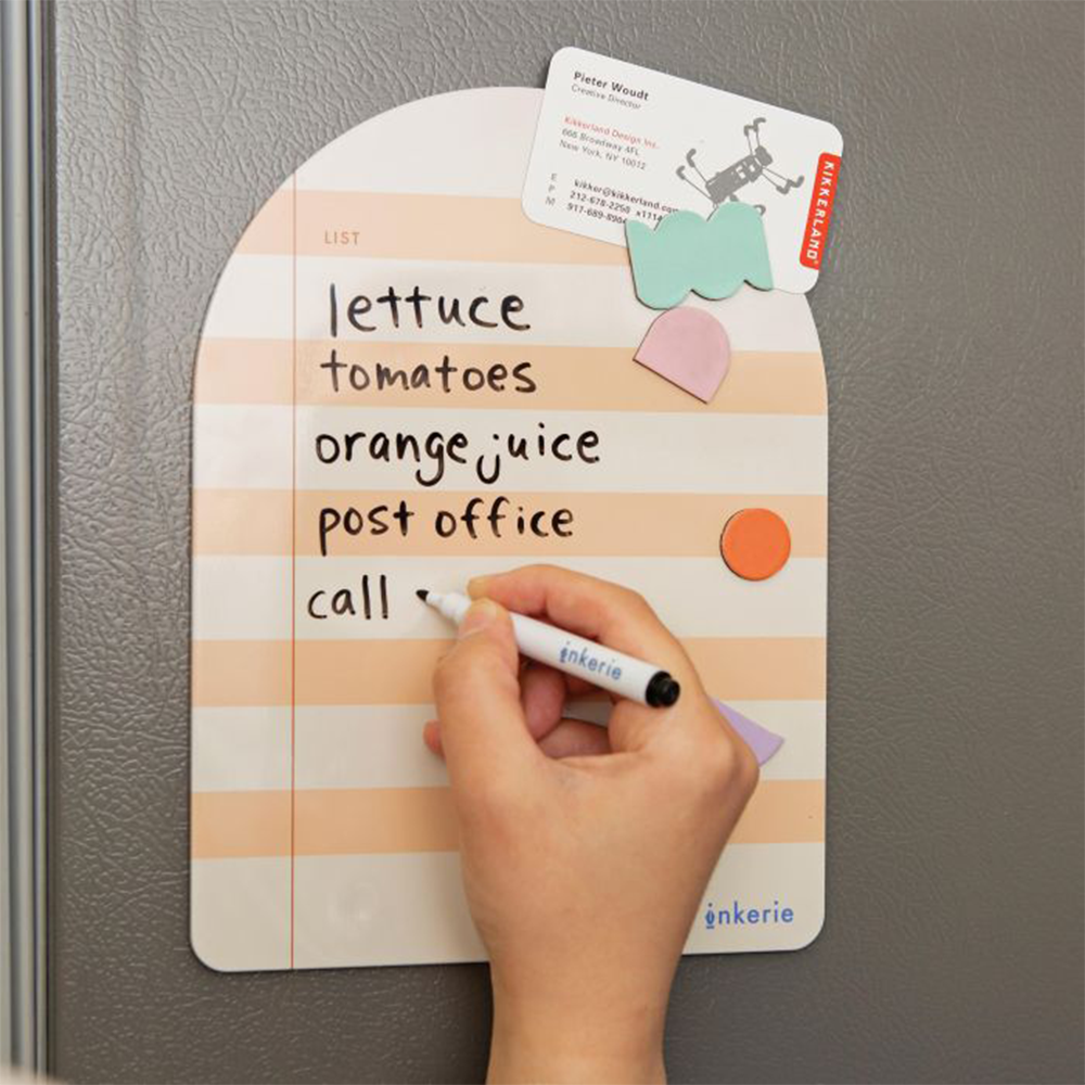 Kikkerland Inkerie Magnetic Dry Erase List Memo Board