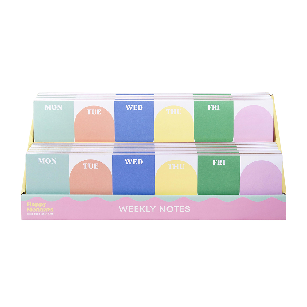 Happy Mondays Weekly Notes Desk Notepad