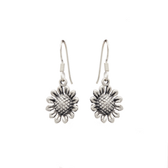 Iko Iko Earrings Sunflower Silver