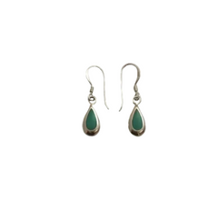 Iko Iko Earrings Teardrop Turquoise Silver