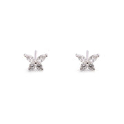 Iko Iko Studs Butterfly Czs Clear Silver