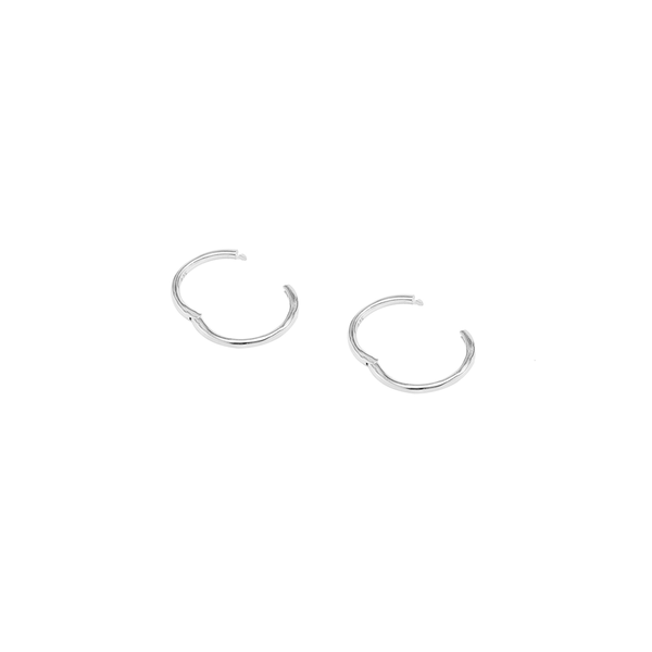 Iko Iko Earrings Hinged Hoop 12mm Silver
