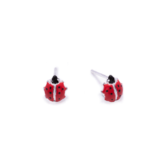 Iko Iko Studs Ladybirds Silver