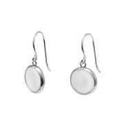 Iko Iko Earrings Solitaire Circle White Silver