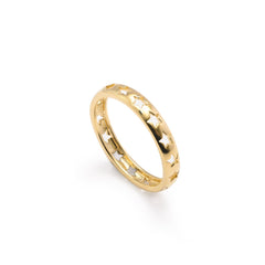 Iko Iko Ring Cut Out Stars Band Gold
