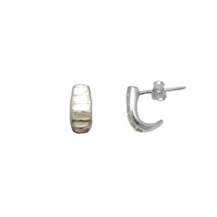 Iko Iko Studs Swoop Stripes Silver