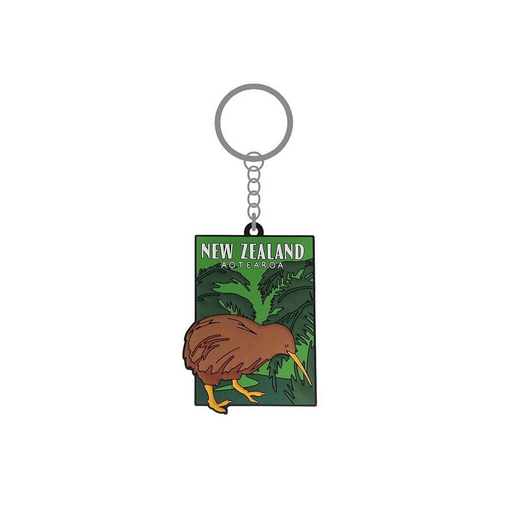 Moana Road Silicone New Zealand Keyring Kiwi