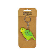 100% NZ Wooden Keyring Kākāpō