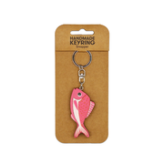 100% NZ Wooden Keyring Snapper