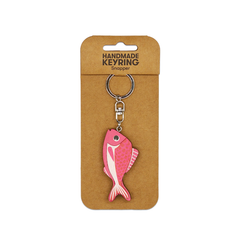 100% NZ Wooden Keyring Snapper