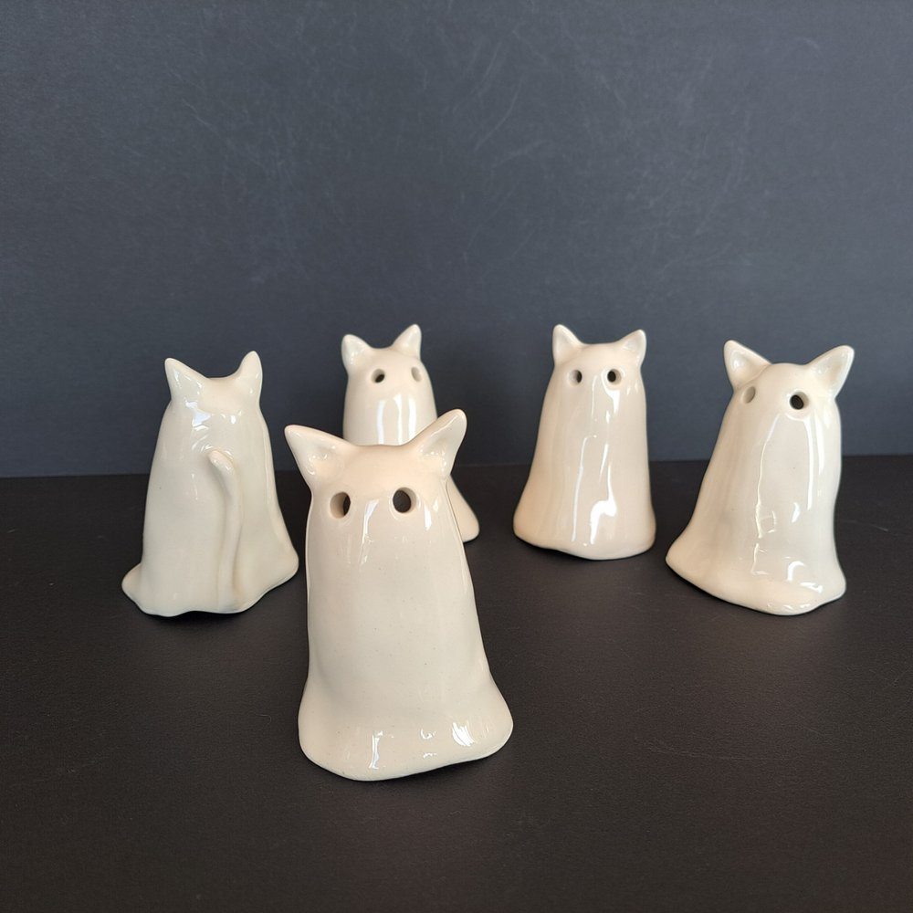 Lava Ceramics Kitty Boo Ghost