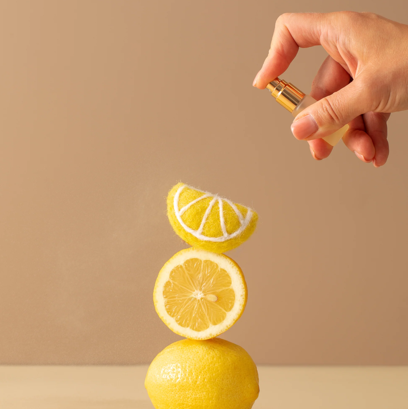 Wool Air Freshener Car Vent Lemon