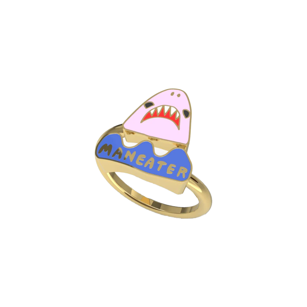 Yellow Owl Adjustable Ring Maneater