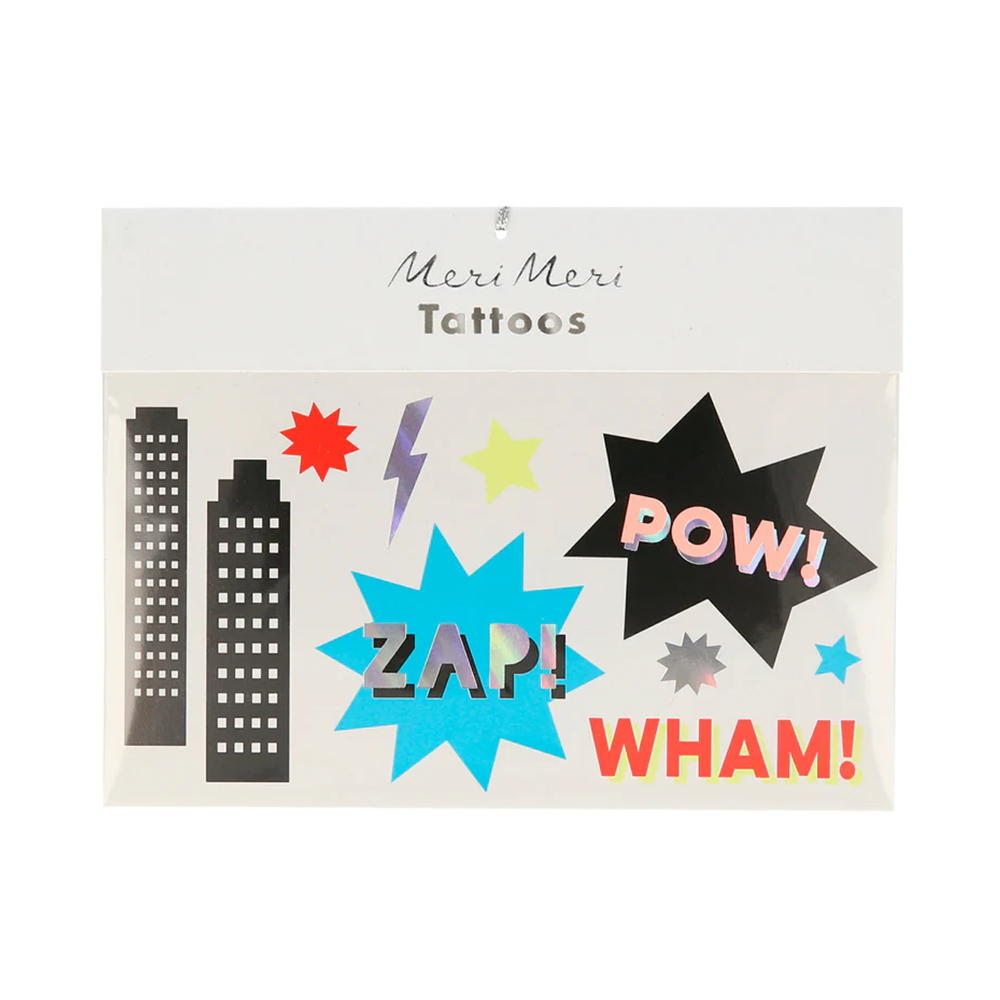 Meri Meri Sign Meri Meri Tattoos Superhero – Iko Iko