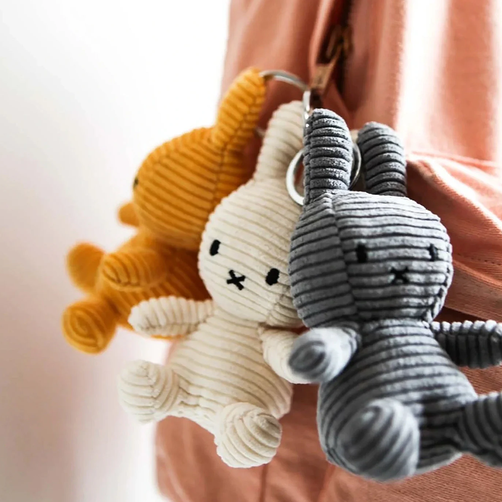 Bon Ton Toys x Miffy Keychain Corduroy Doll Grey