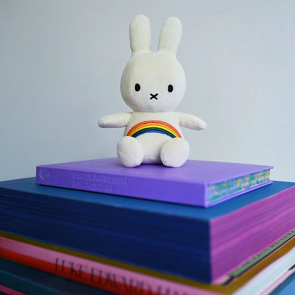 Bon Ton Toys x Miffy Corduroy Miffy Off White Rainbow