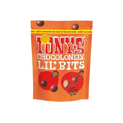 Tony's Chocolonely Milk Chocolate Caramel Sea Salt and Cookie Mix Lil’ Bits
