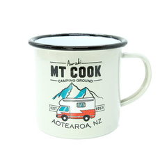 Moana Road Mt Cook Enamel Mug Grey