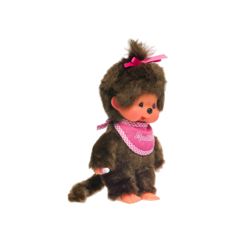 Monchhichi 20cm Classic Girl Pink Bib