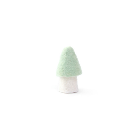 Muskhane 100% Felt Mushroom Morel Small Mint
