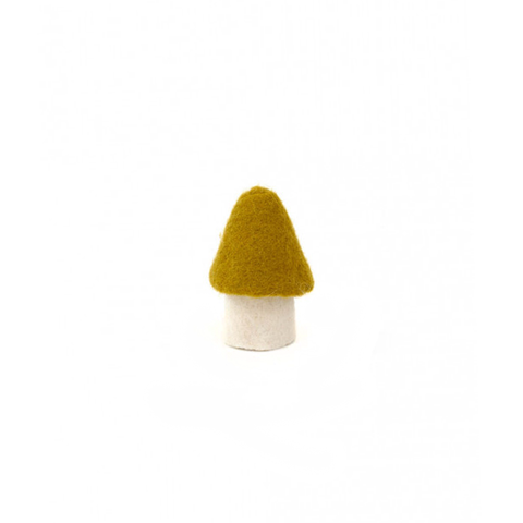 Muskhane 100% Felt Mushroom Morel Small Pistachio