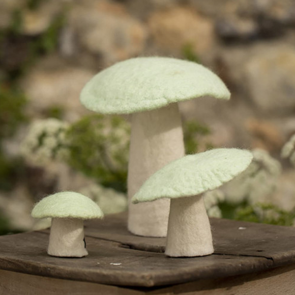 Muskhane 100% Felt Mushroom Flat Small Mint