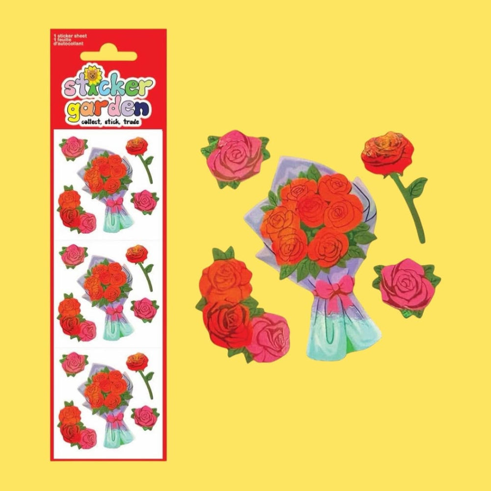 Sticker Garden Sheet Pearl Roses Valentine
