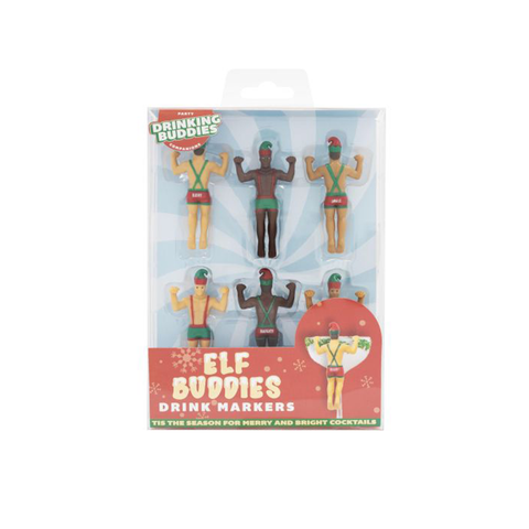 Elf Buddie Drink Markers Set of Four