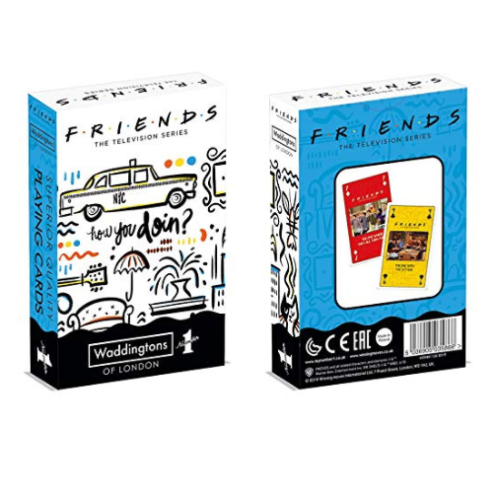 Two 'Friends' themed card packs by Waddingtons on a white background