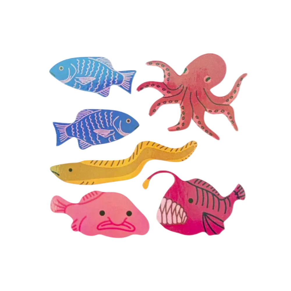 Sticker Garden Sheet Pearl  Deep Sea Creatures Halloween