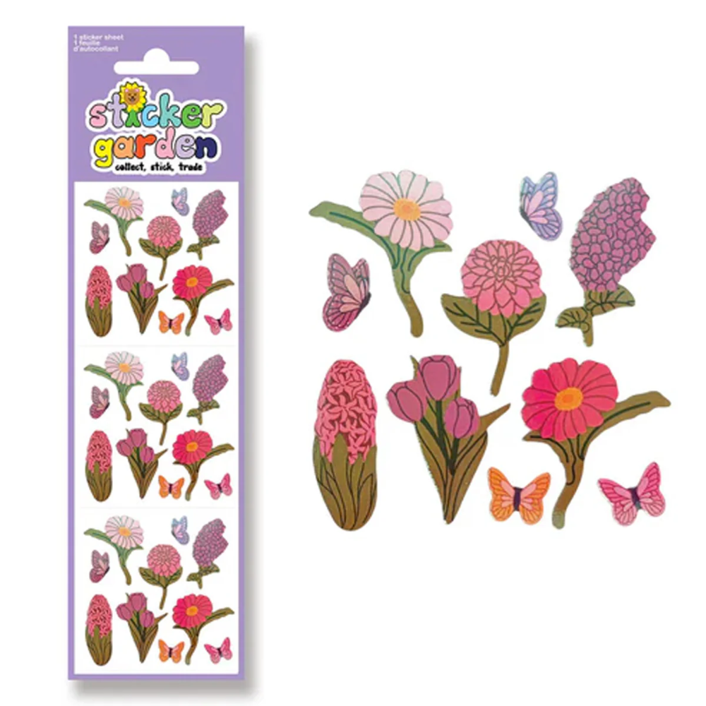 Sticker Garden Sheet Pearl Spring Flowers