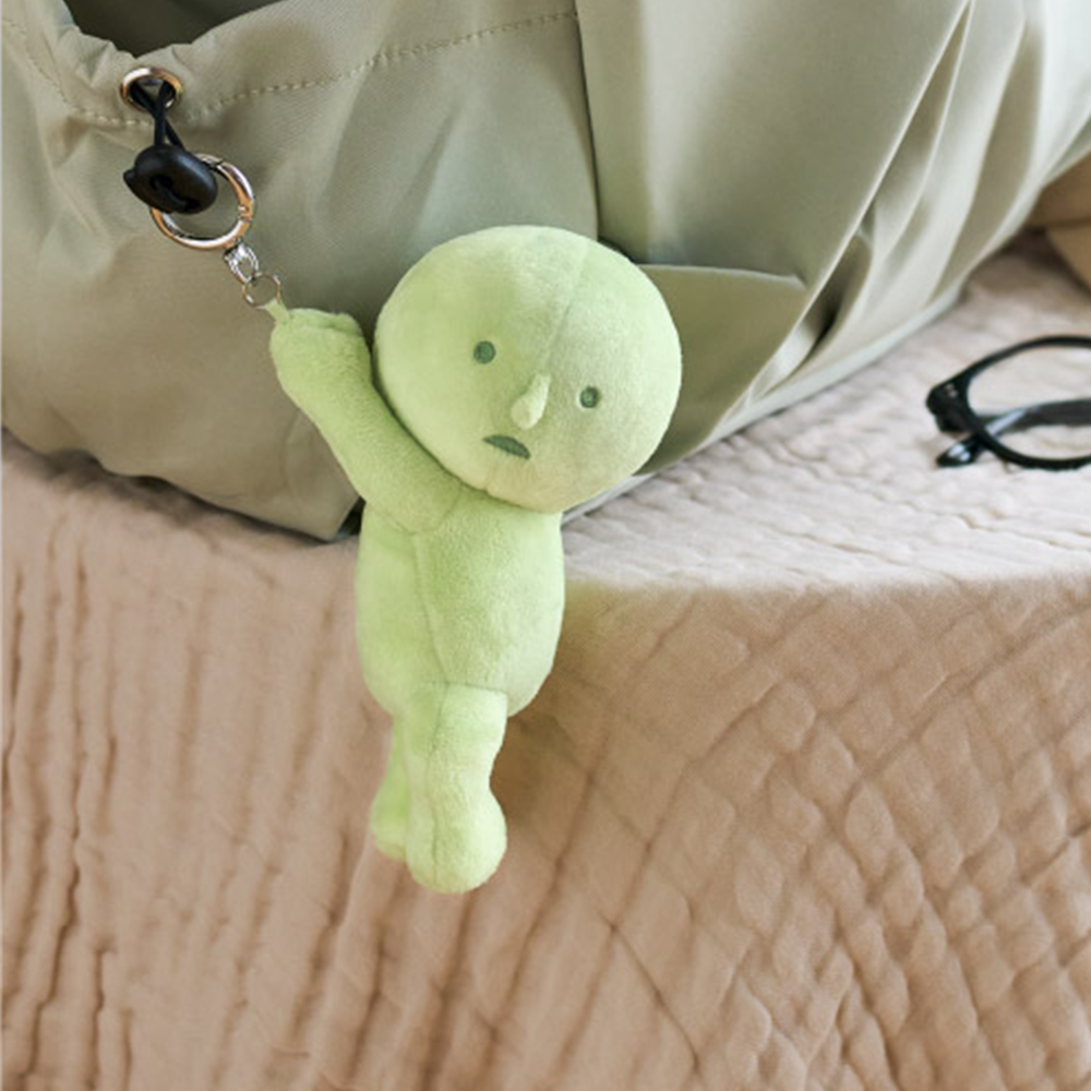 Smiski Plush Keychain Hanging On